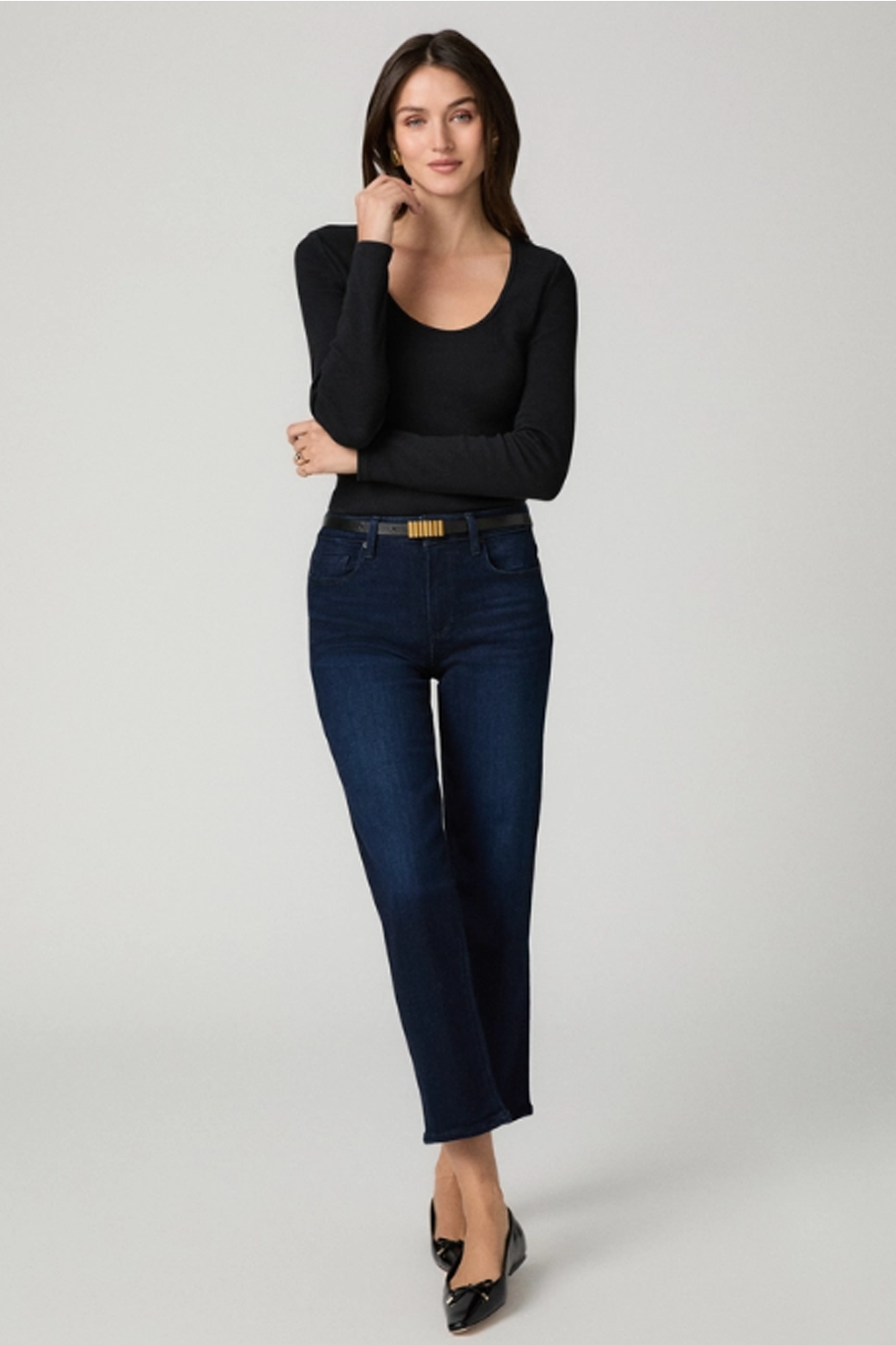 The Mason Reverse Seam Straight Ankle Denim
