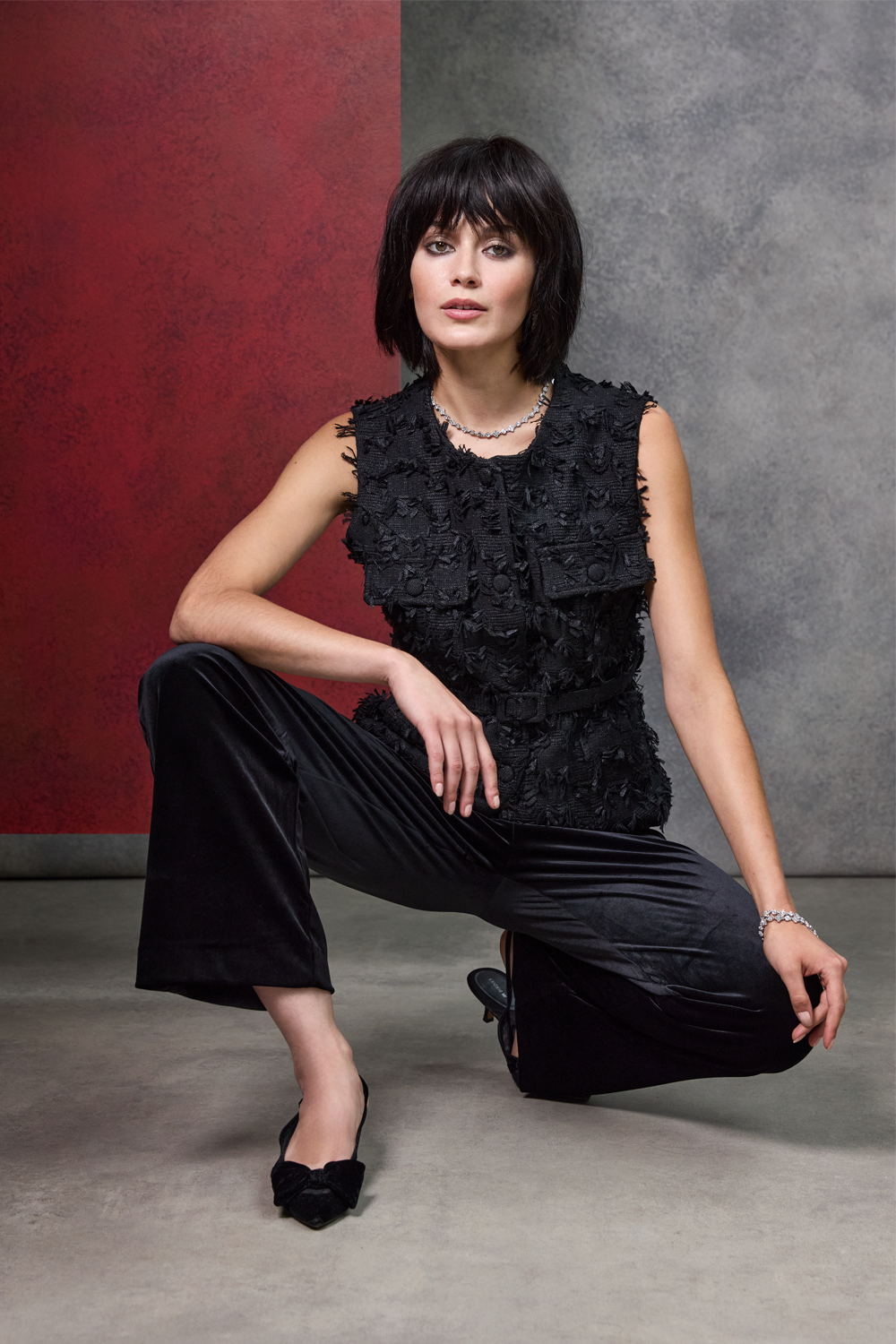 The Vivienne Black Velvet Trousers