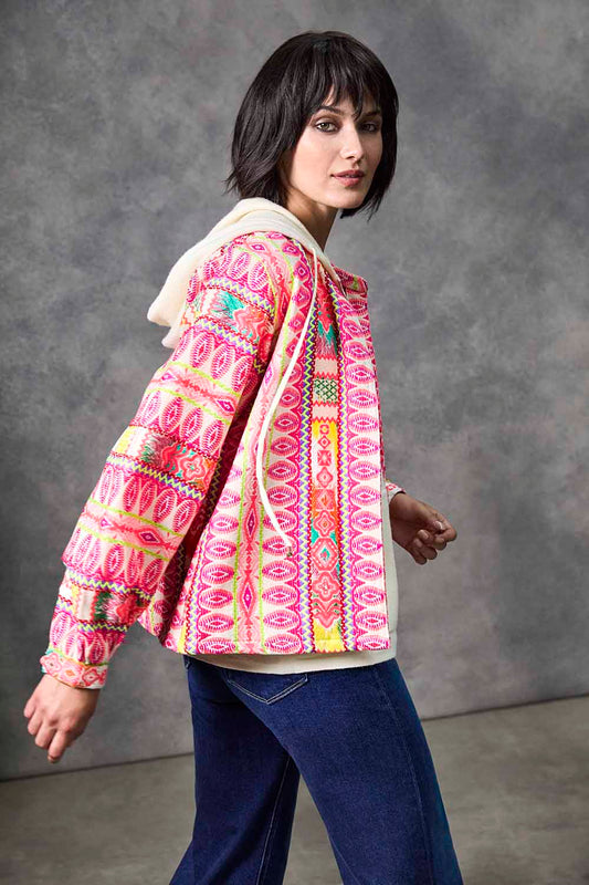 The Nika Jacket in Neon Pink