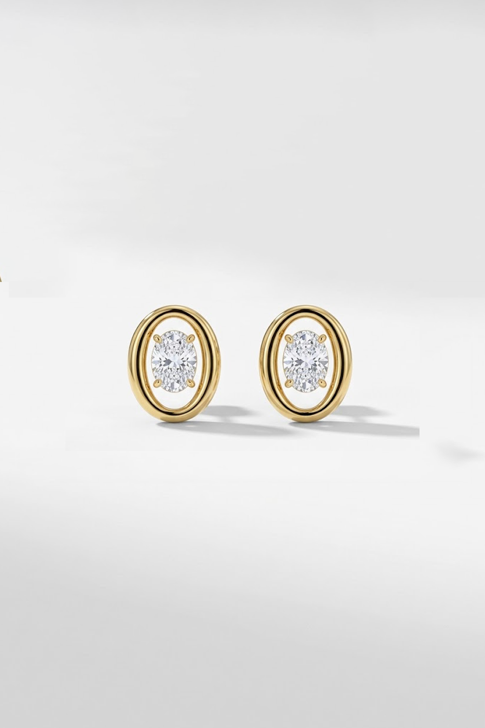 The Vanessa Oval Diamond Stud