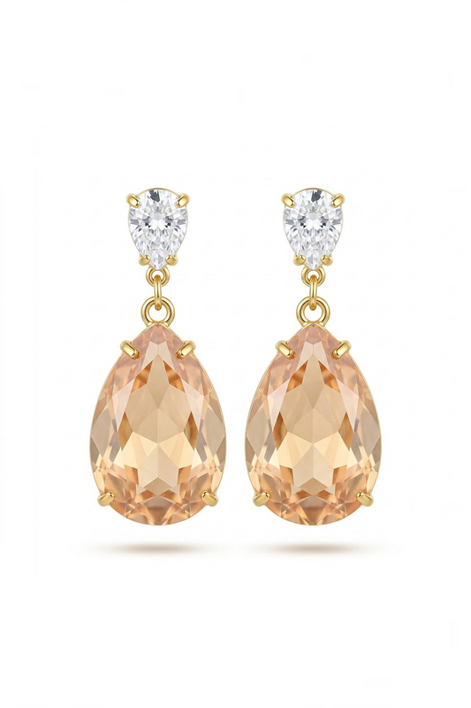 The Peridot Champagne Earrings