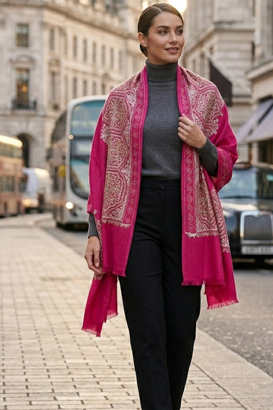 The Donatella Hand Embroidered Wrap