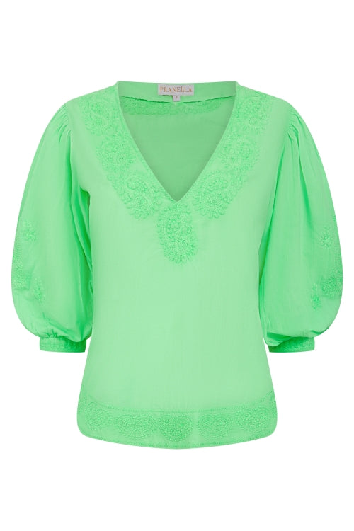 The Indigo Top in Neon Key Lime - Pre order Now