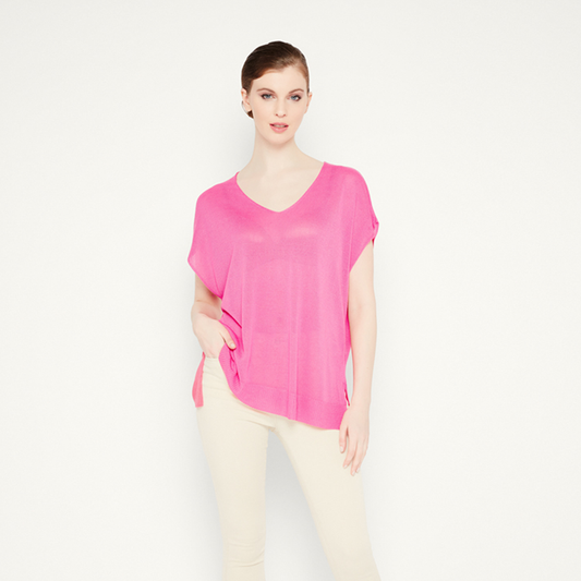 Raspberry Knit T-Shirt Style