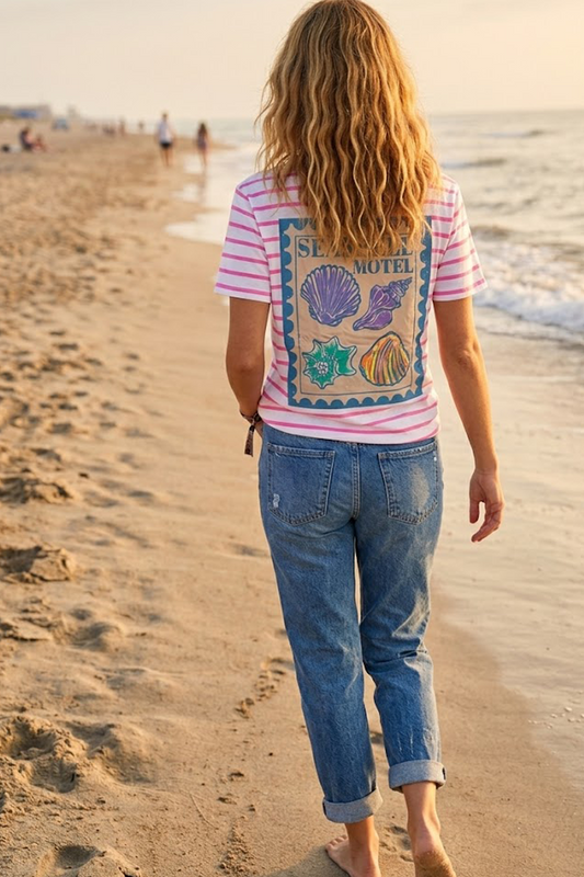 The Rizzo Pink Beach Tee