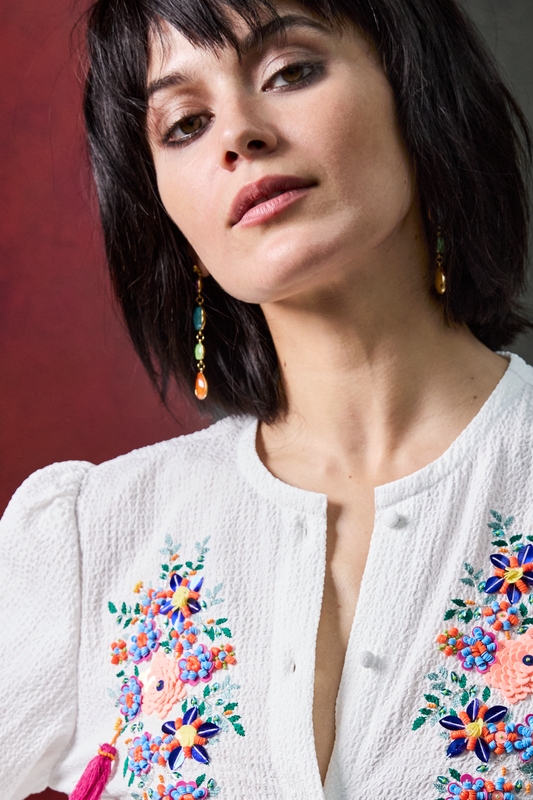 The Ruby Multi Drop Earring