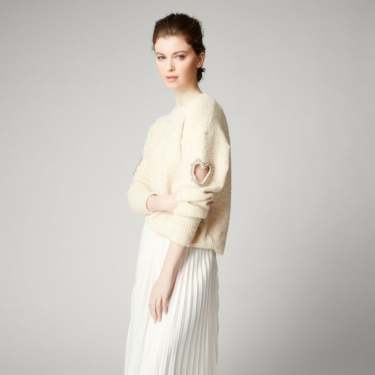 Ivory Pleated Skirt