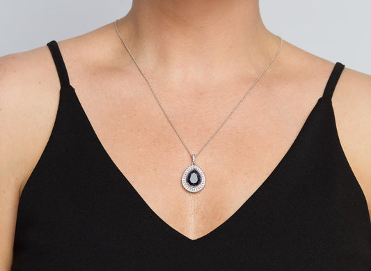 Piper Sapphire Pear Drop Necklace