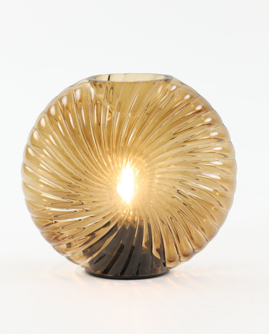 Shell Table LED Light in Caramel