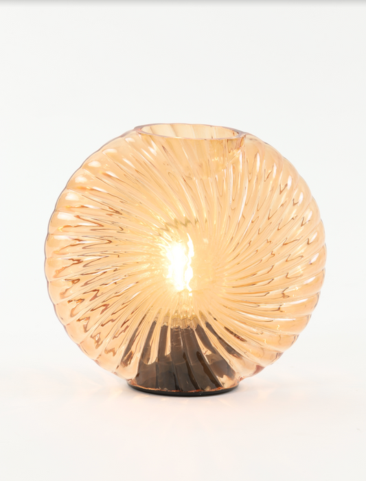 Shell Table LED Light in Peach