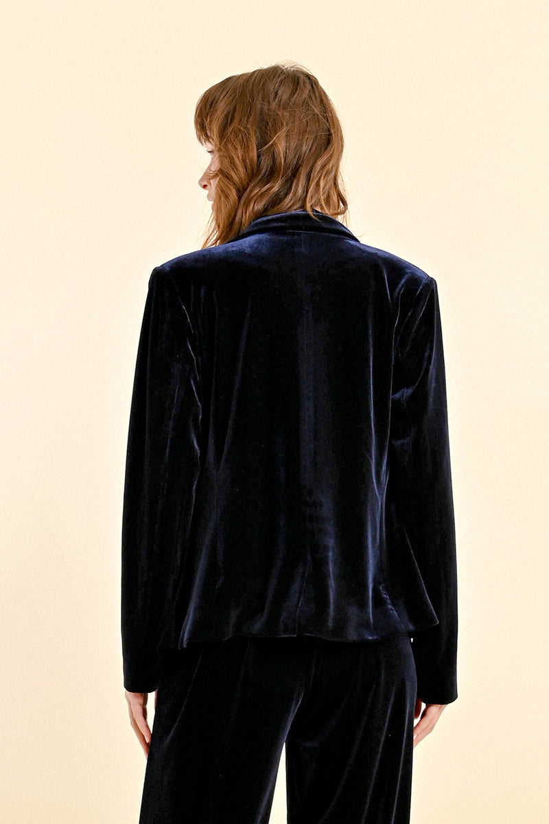 Khai Midnight Velvet Blazer