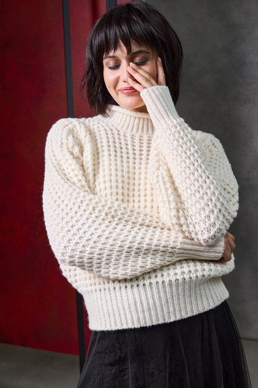 The Tess Waffle Sweater