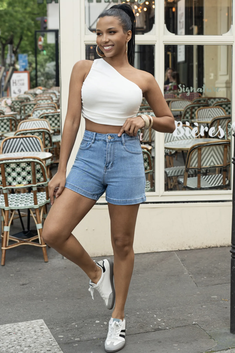The Melanie High Rise Jean Short