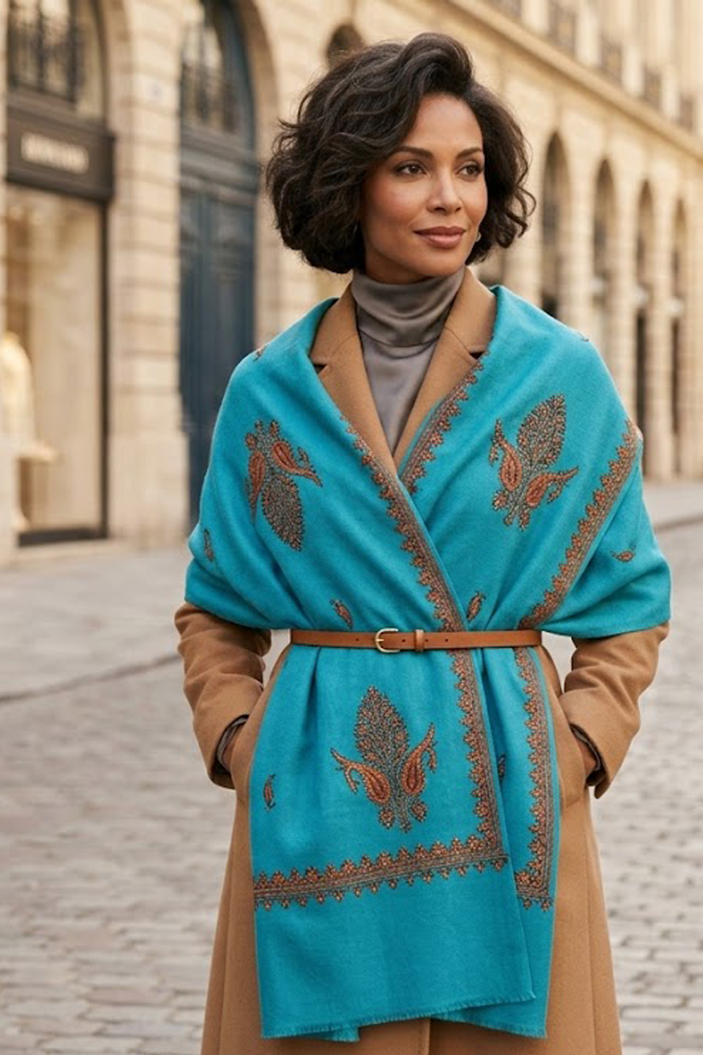 The Simran Hand Embroidered Wrap