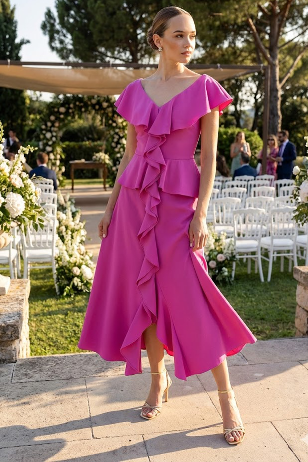 The Victoria Dress in Strawberry Pink