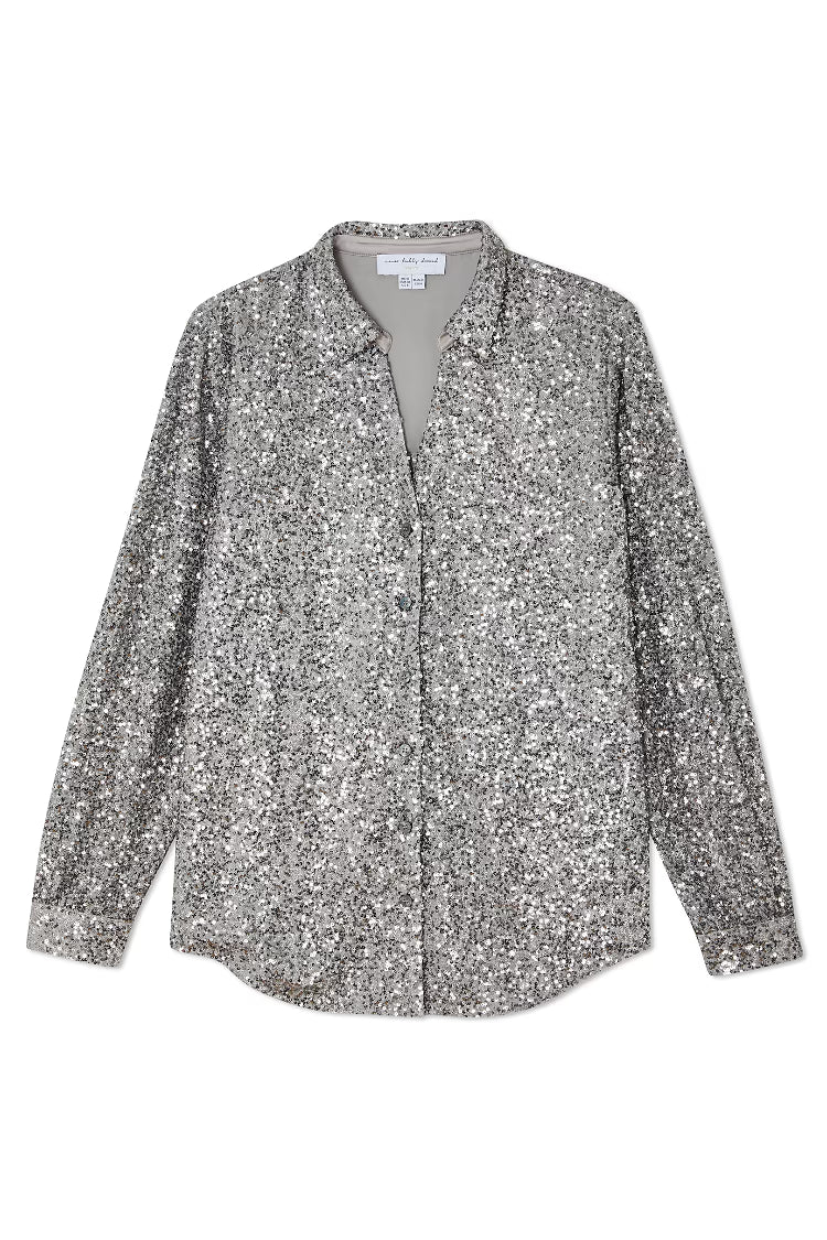 Gunmetal Sequins Miley  Shirt