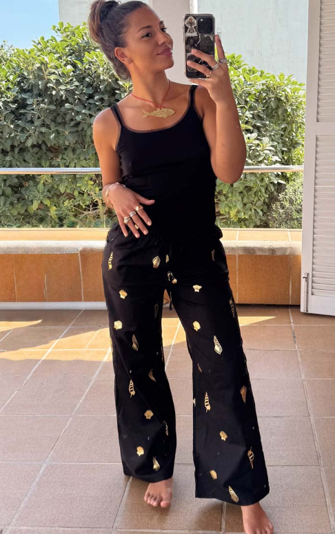Black Shell Elissa Trousers