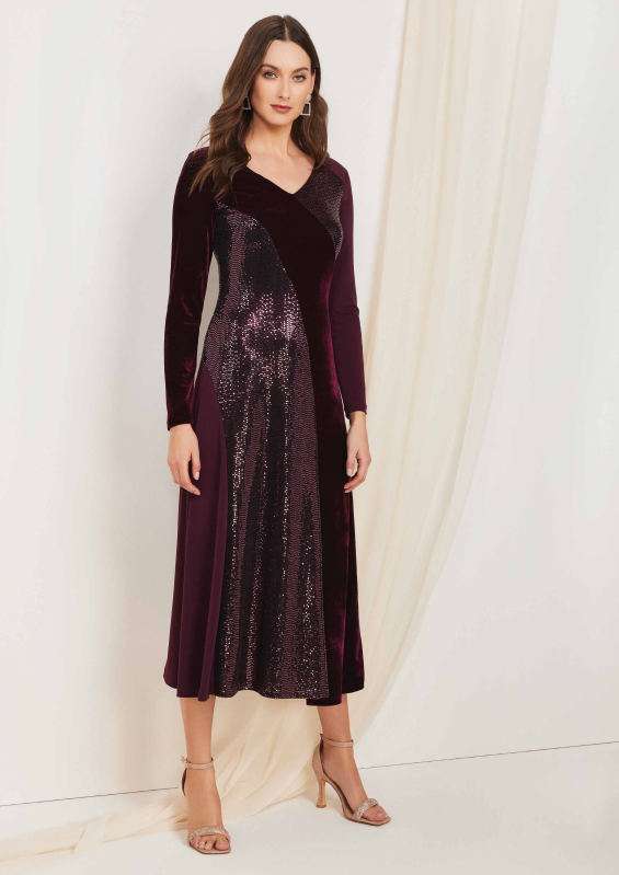 Velvet Swirl Dress by Tia