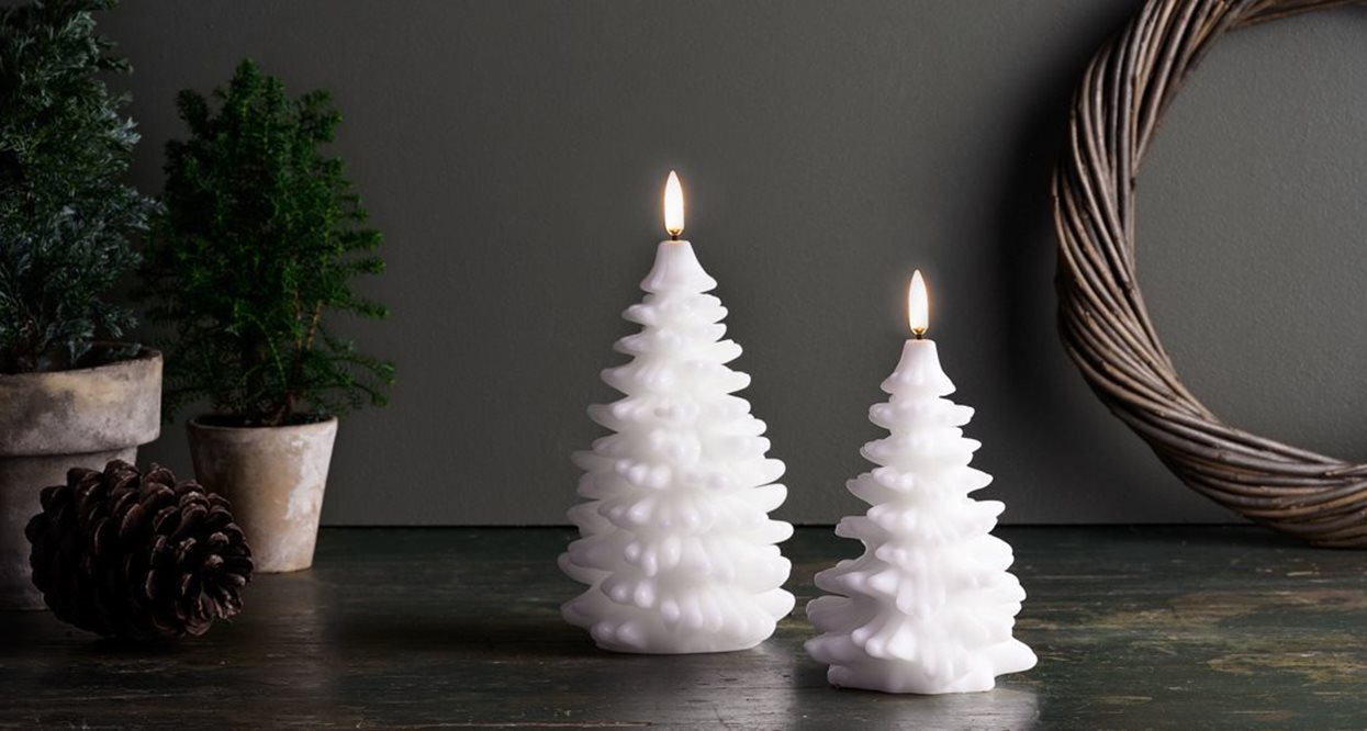 Pine Candle White Large